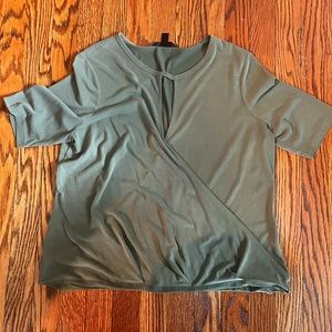 Green Banana Republic Cut-Out Tee